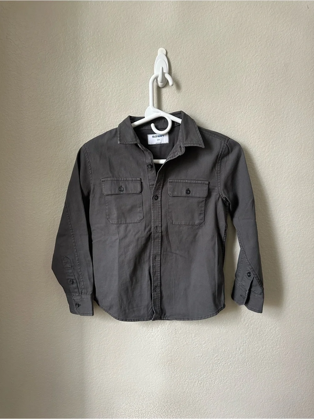 Old Navy Boys Gray Button-Down Shirt